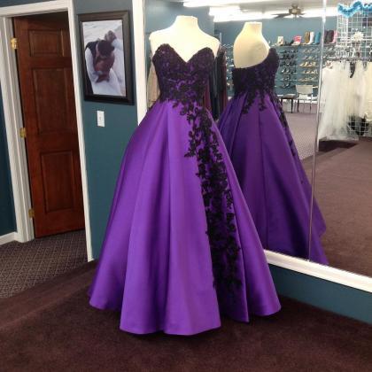 Sweetheart Prom Dress, Purple Prom ..