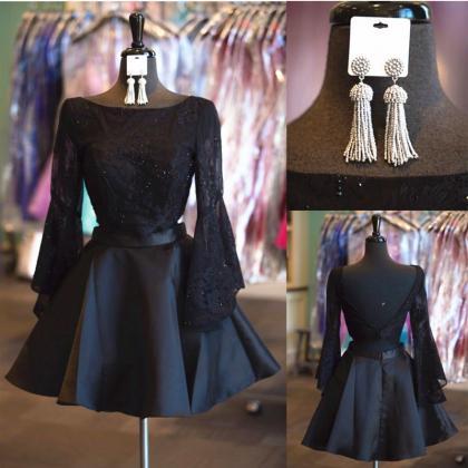Robes De Cocktail Black Homecoming Dresses Short..