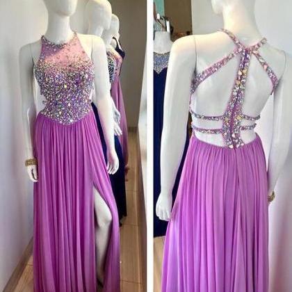 Vestidos De Fiesta Beaded Prom Dresses Long Halter..