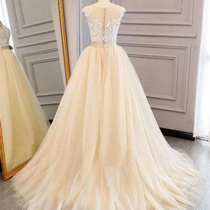 Vestidos De Nova Champagne Wedding Dresses With..