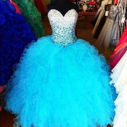Blue Quinceanera Dresses 2023 Ball Gown Prom..