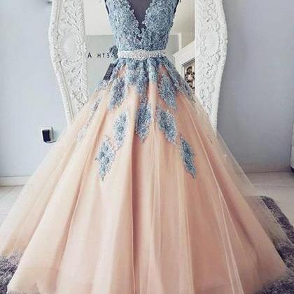 Vintage Prom Dresses 2023 Cap Sleeve Lace Applique..