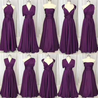 vestidos de dama de honor purple br..