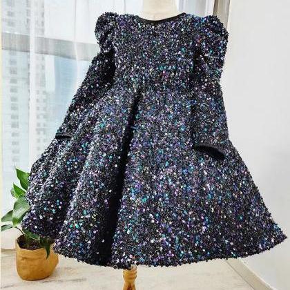 sparkly toddle little girl dress cu..