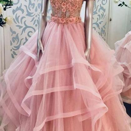 Tulle Prom Dresses 2024 Off The Shoulder Lace..