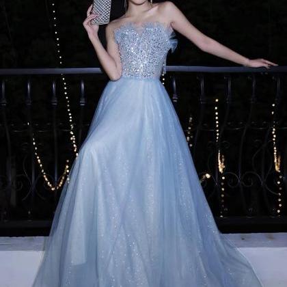sparkly blue prom dresses 2021 tull..