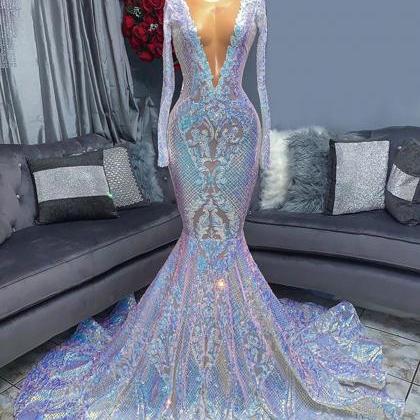 Abends Kleider 2023 Sparkly Mermaid Prom Dresses..