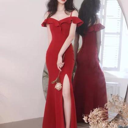 Vestidos De Fiesta Para Bodas Red Formal Dresses..