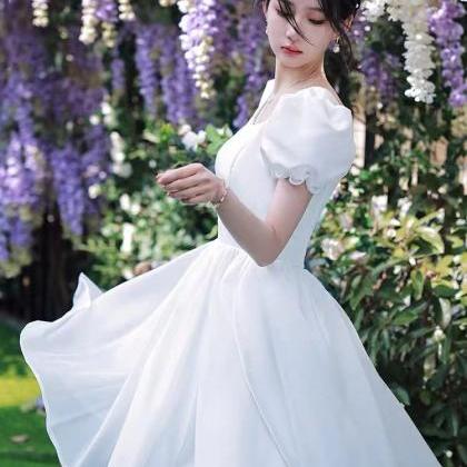 White Short Prom Dresses Vestidos De Cocktail..