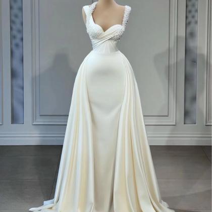 Elegant Wedding Dresses Boho Off White Beaded..