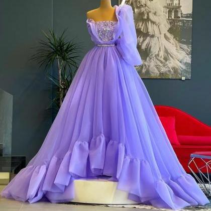 Plus Size Purple Prom Dresses For Women 2024..