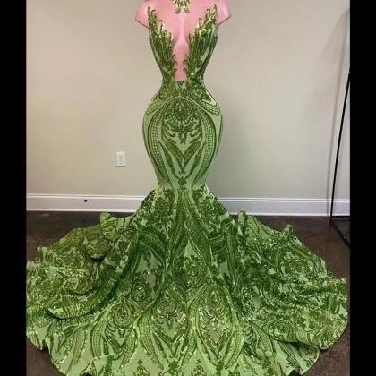 Vestidos De Noche Green Prom Dresses 2024 Mermaid..