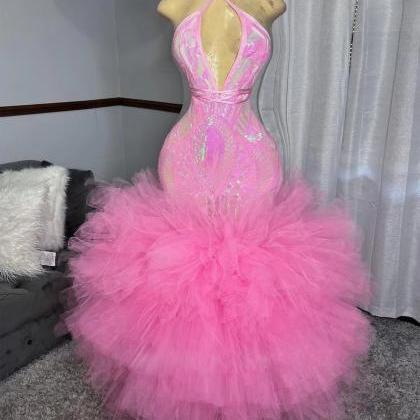 Abendkleider 2024 Plus Size Pink Prom Dresses For..