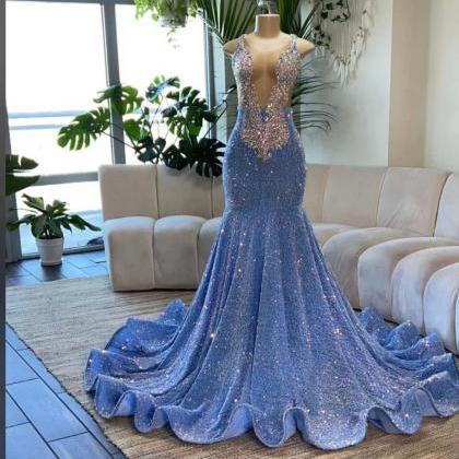 Glitter Sparkly Prom Dresses 2024 Plus Size..
