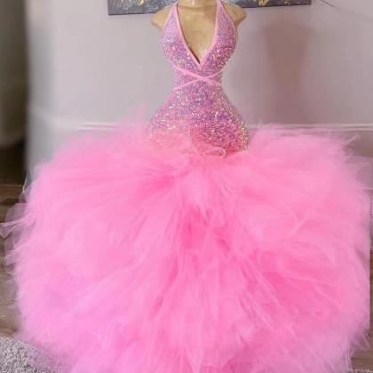 Plus Size Pink Prom Dresses 2024 Pageant Dresses..
