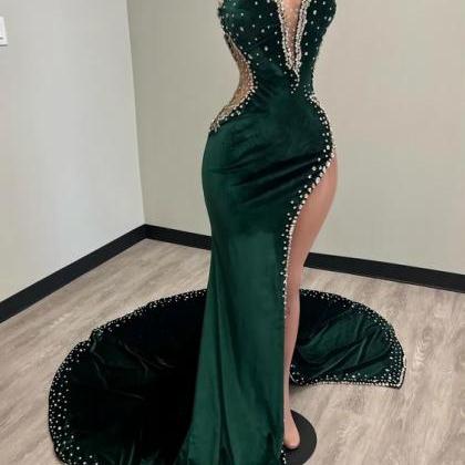 Green Sexy Prom Dresses Vestidos De Fiesta..