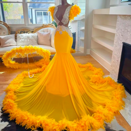 Vestidos De Gala Luxury Yellow Prom Dresses For..