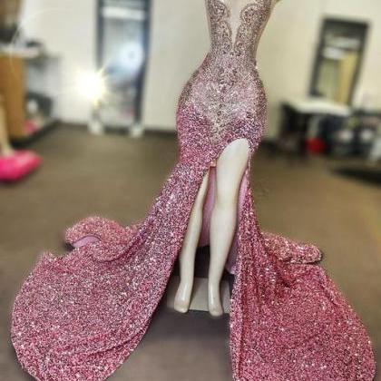 Rose Pink Luxury Prom Dresses 2024, Vestidos De..