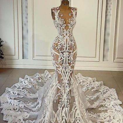 Gorgeous Wedding Dresses Boho Lace Applique..