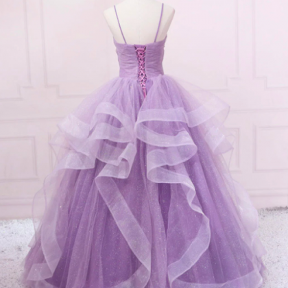 Spaghetti Strap Purple Prom Dresses 2023 Robes De..