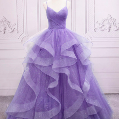 Purple Sparkly Prom Dresses For Women, 2023..