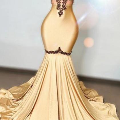 Luxury Beaded Prom Dresses 2024 Champagne Gold..
