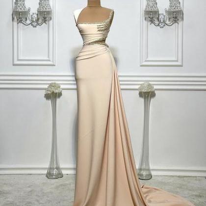 Champagne Prom Dresses For Women Beaded Dubai..