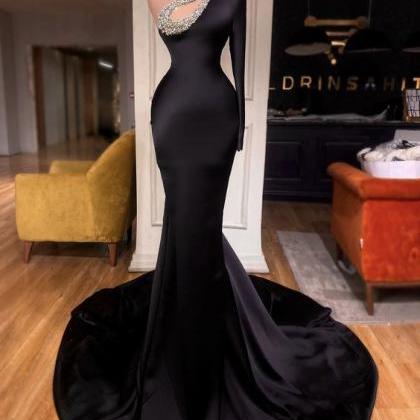 Black Beaded Prom Dresses 2024 Vestidos De Fiesta..
