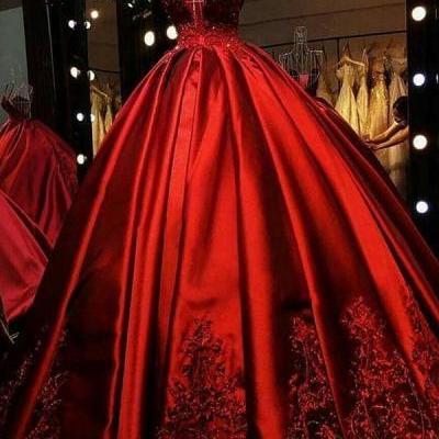 red prom dresses 2024 satin lace applique beaded elegant luxury modest prom gown vestidos de fiesta de longo 2023
