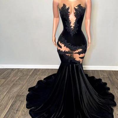 Special Occasion Dresses Black Lace Applique Prom Dresses 2024 Mermaid Elegant Cheap Party Dresses Vestidos De Fiesta Evening Gowns 2025