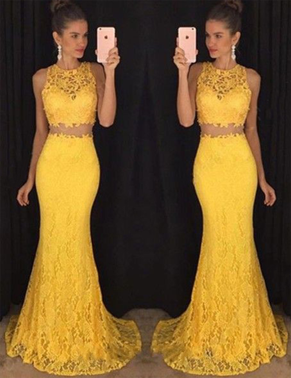 yellow gold evening gown