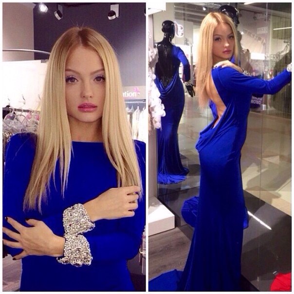 royal blue winter dress