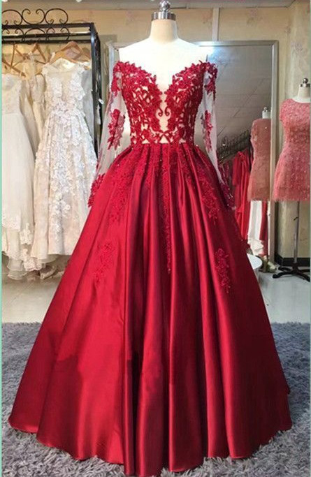 Vestidos De Fiesta De Longo Red Prom Dresses 2024 Lace Applique Satin Elegant A Line Prom Gown 2023 Robe De Soiree
