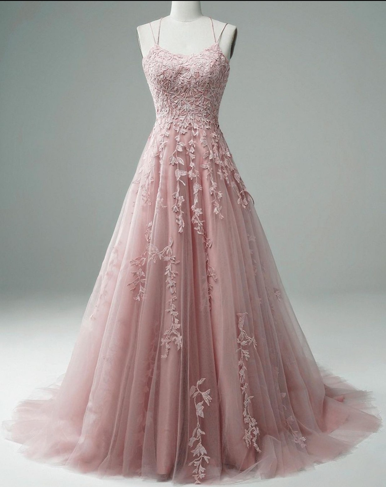 Pink Prom Dresses 2023 Lace Applique A Line Elegant Spaghetti Straps Senior Prom Gowns Robe De Soiree 2024