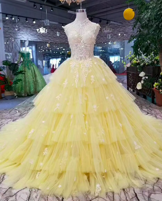 Yellow Princess Girl Dress With Lace Off-the-Shoulder Velvet Tulle Pegant  Dres | Flower girl dresses, Girls dresses, Princess flower girl dresses