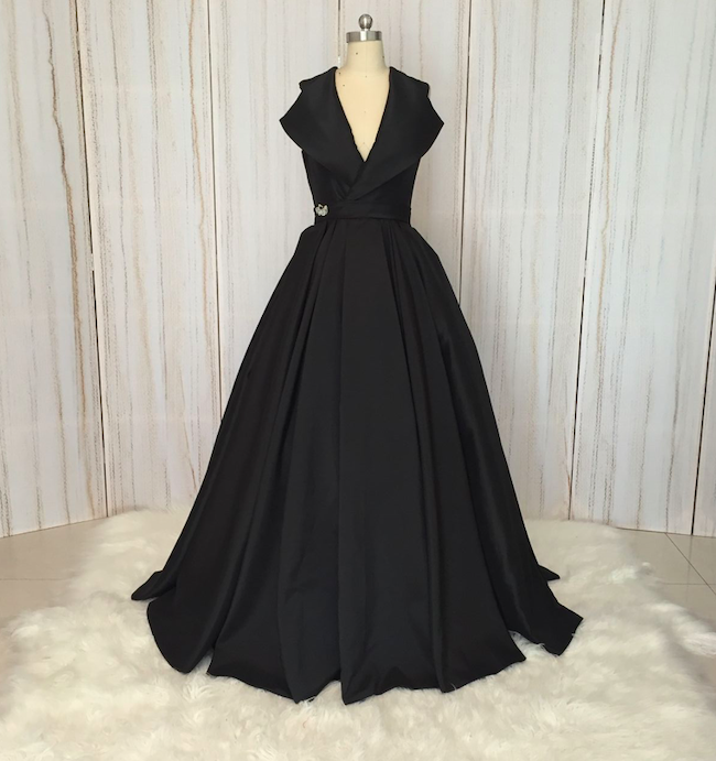 Vintage Prom Dresses Simple Elegant Satin A Line Black Modest Prom Gown Vestido De Fiesta