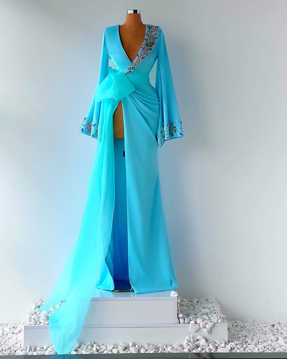 Muslim Prom Dresses, Long Sleeve Prom Dress, Luxury Prom Dresses, Sexy Party Dresses, Arabic Prom Dresses, Beaded Prom Dresses, Robes De Bal,