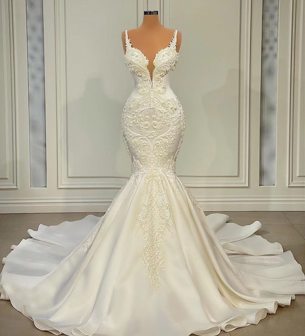 Robe De Mariage Mermaid Lace Applique Wedding Dresses For Bride Modest Elegant Simple Luxury Bridal Dresses Vestidos De Novia