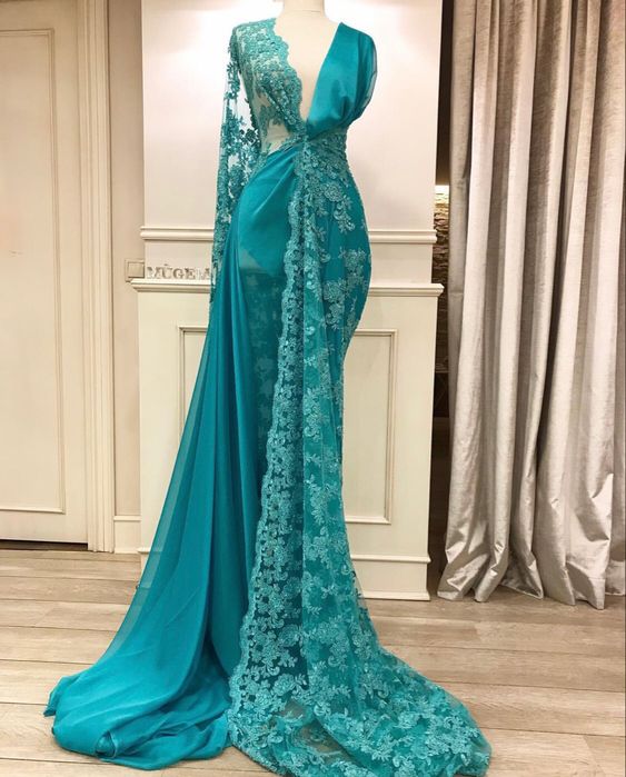 Muslim Arabic Prom Dresses 2024 Lace Applique Beaded Modest Formal Evening Gown 2025 Robes De Bal Vestidos De Fiesta