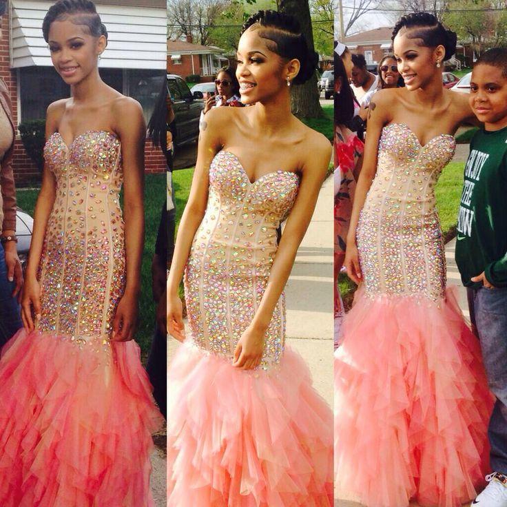 Coral Mermaid Evening Dresses