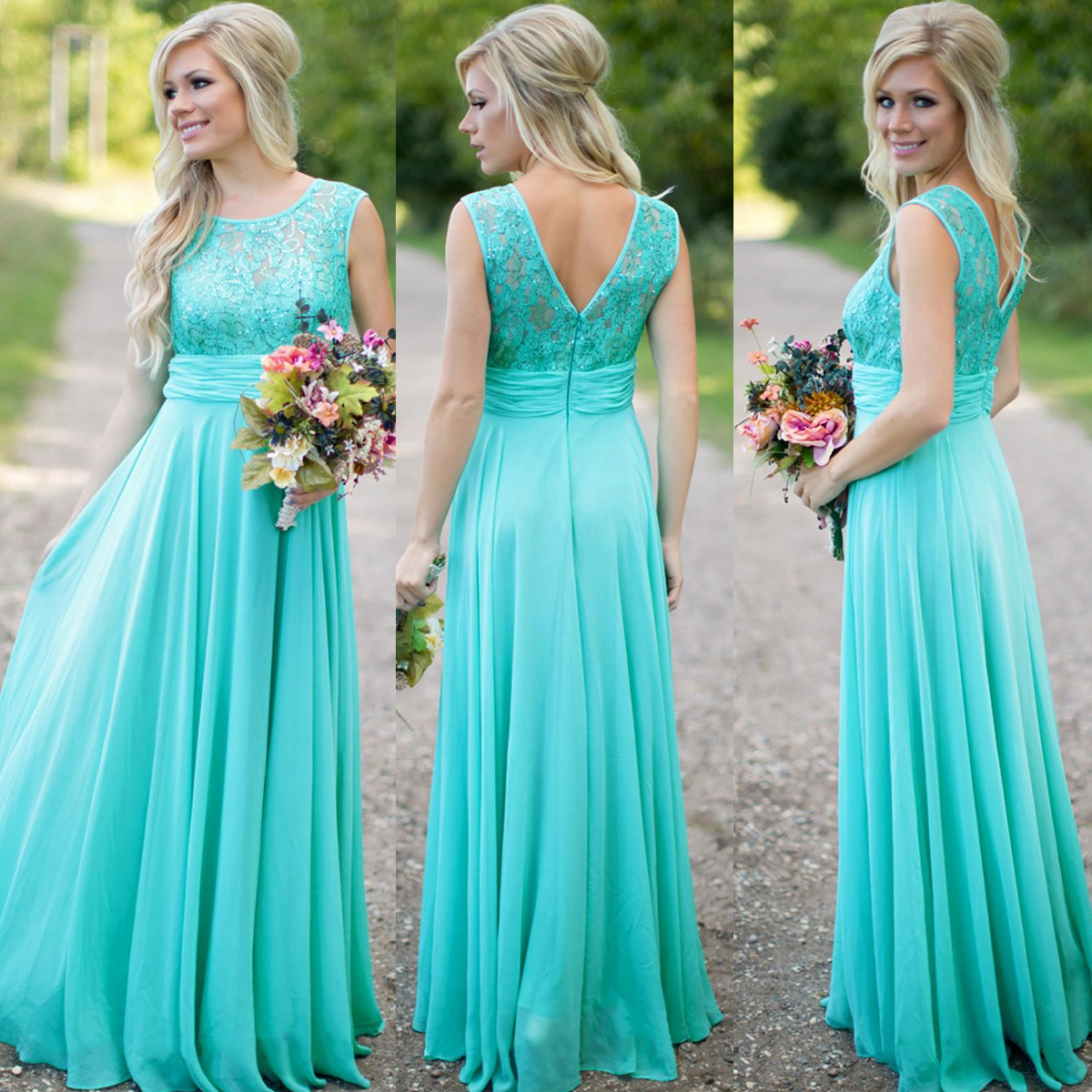 Bridesmaid Dresses Turquoise Blue