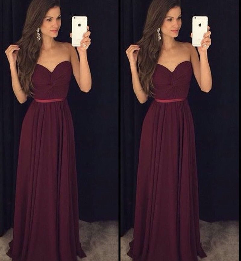 Maroon Bridesmaid Dress Long Maroon Bridesmaid Dress Long Sweetheart Dresses 2017 Custom Make
