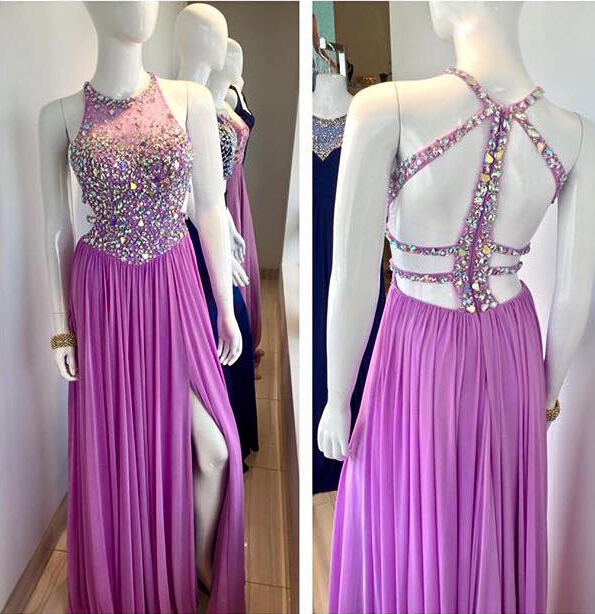 Sexy Prom Dress, Purple Prom Dress, Rhinestones Prom Dress, Long Prom Dress, Chiffon Prom Dress, Prom Dresses 2023, Vestido De Festa De Longo,