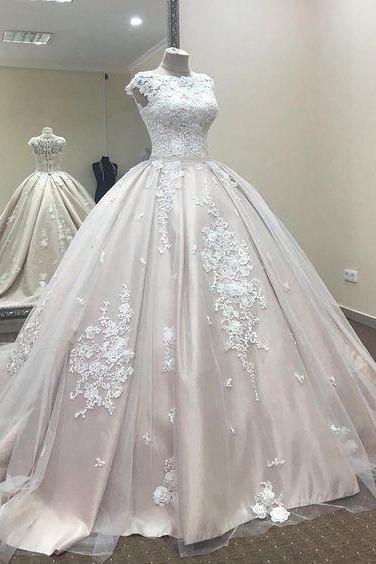 Boho Wedding Dresses 2023 Cap Sleeve Lace Applique Elegant Luxury Wedding Ball Gown Real Photo Bridal Dresses 2024 Vestido De Novia