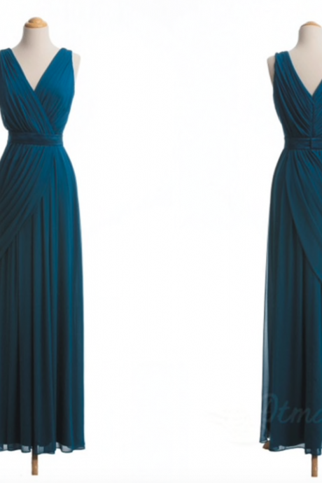 teal green bridesmaid dresses long 2022 chiffon cheap v neck elegant custom wedding party dresses for women 2023