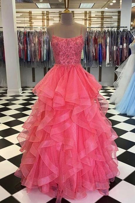 coral beaded prom dresses 2021 vestido de fiesta lace applique a line elegant prom gown robe de soiree 