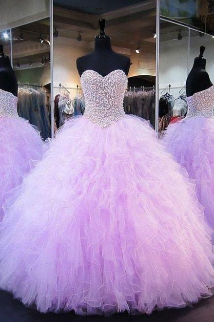 purple quinceranea dresses sweetheart neck beaded princess prom dresses ball gown elegant luxury prom gowns vestido de graduacion 