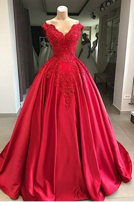 off the shoulder red prom dresses 2022 lace applique beaded a line satin vintage elegant cheap prom gowns 2021 vestido de fiesta 
