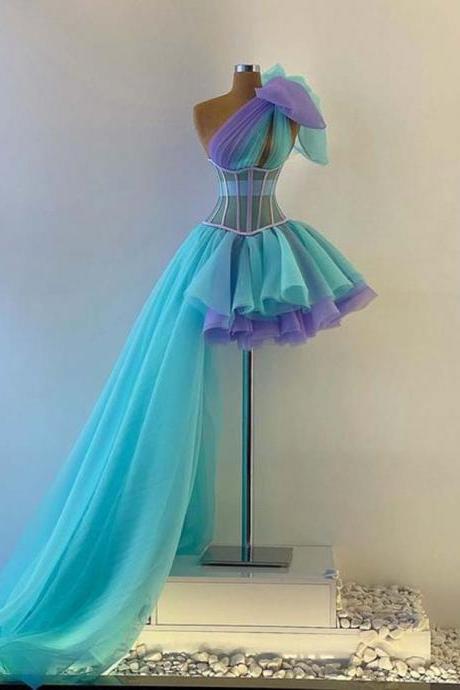 one shoulder colorful prom dresses 2021 elegant beautiful cute prom gown 2022 vestido de graduacion 