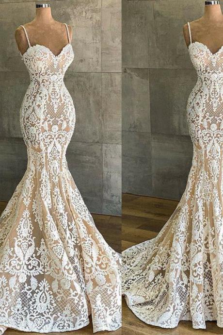 vestidos de novia de seria mermaid lace applique wedding dress 2022 elegant modest simple bridal dresses 2023 robe de mariage 